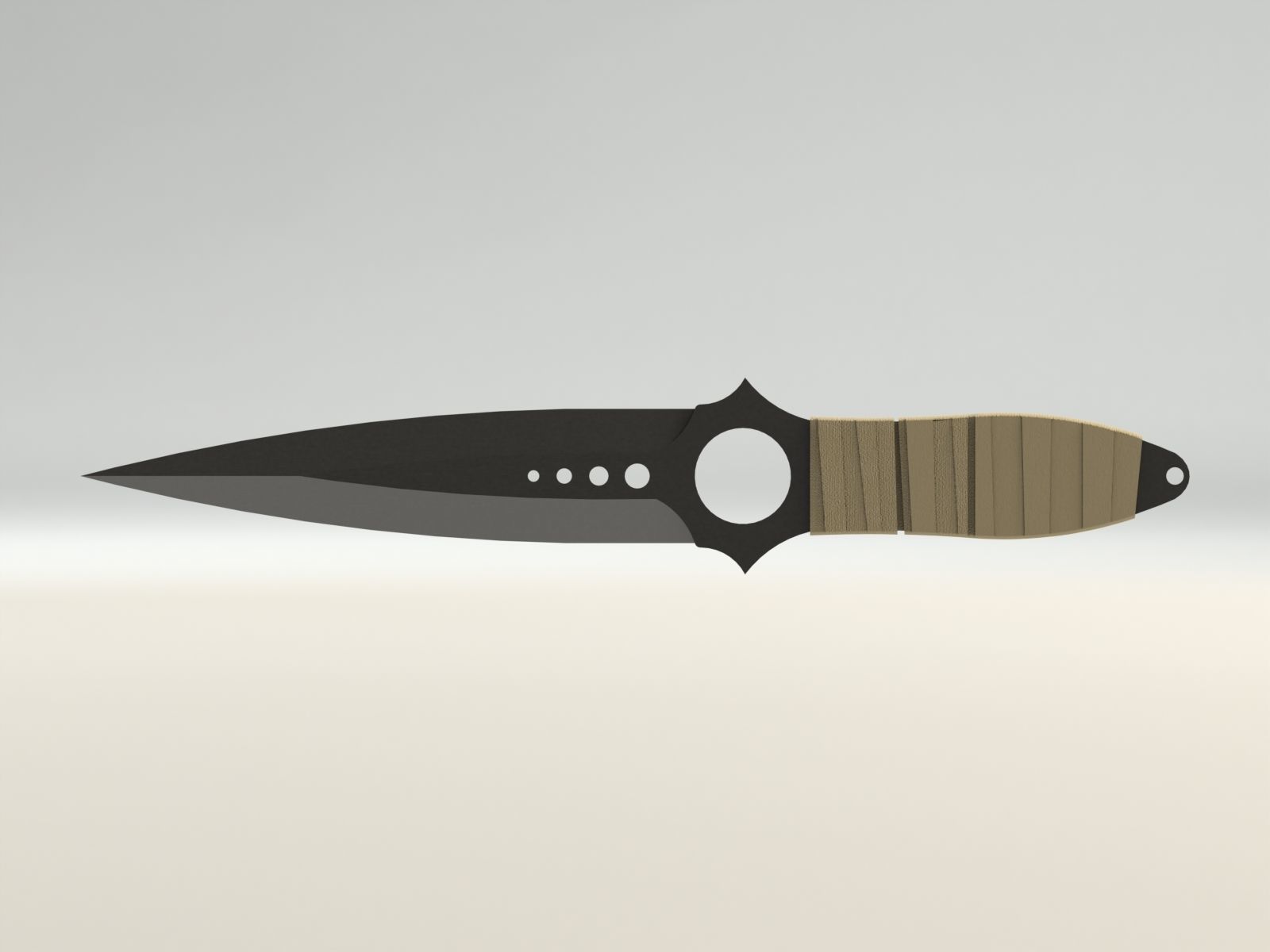 skeleton knife  3D print model_1