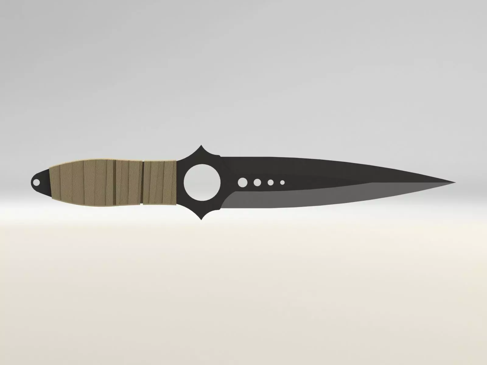 skeleton knife  3D print model_0