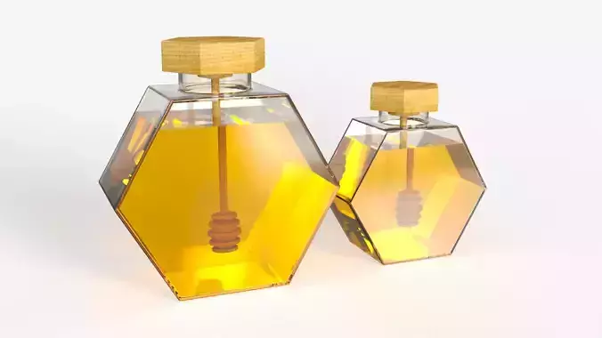 Hexagonal Honey Glass Containers
