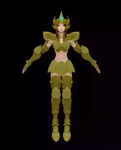Saint Seya Leo Woman 3D model 3D model