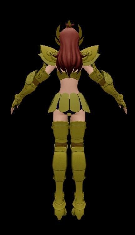 Saint Seya Leo Woman 3D model 3D model_2