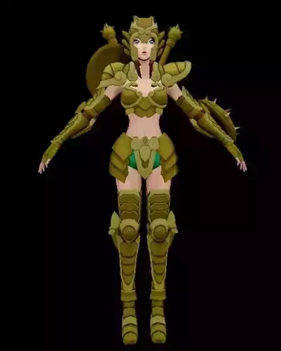 Saint Seya Libra Woman 3D model 3D model 3D model