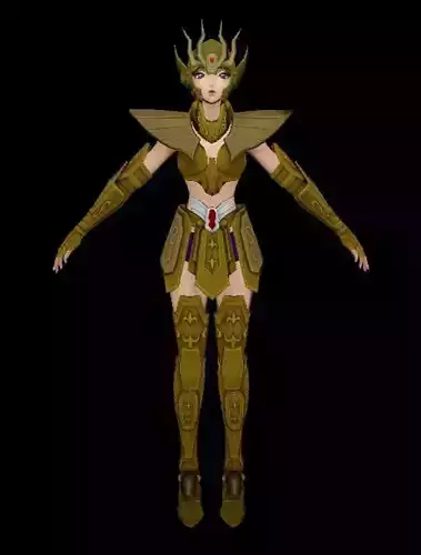 Saint Seya Virgo Woman 3D model 3D model 3D model 3D model