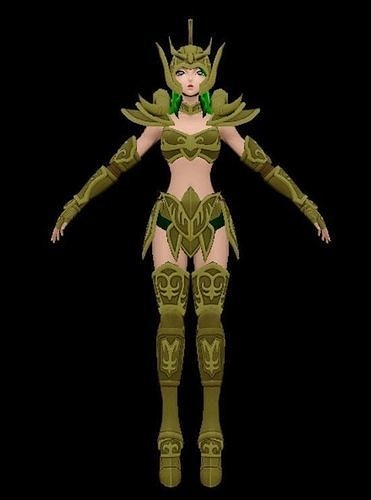Saint Seya Aries Woman 3D model 3D model