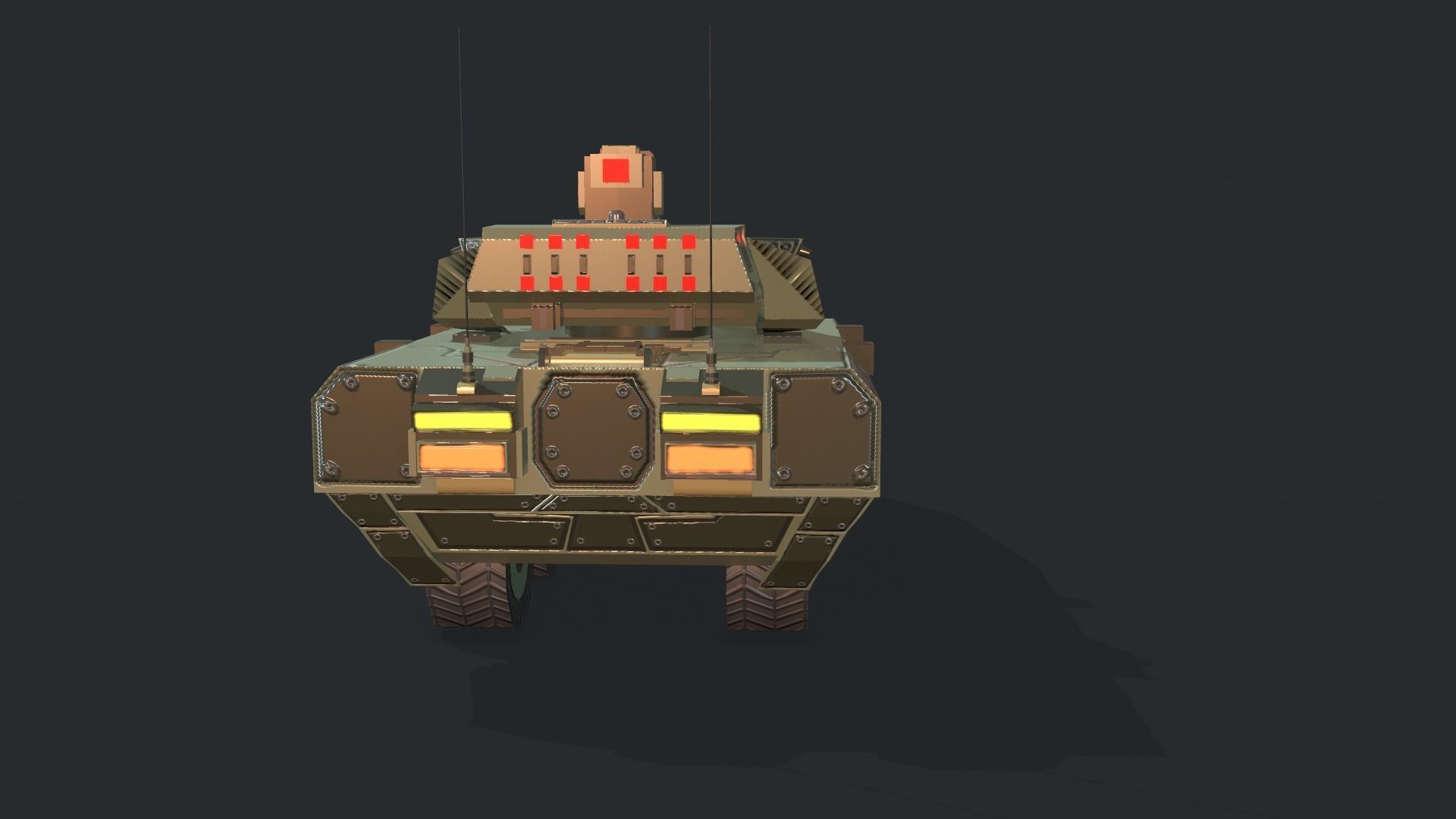 Warp A2 Predtaror Tank Assault Gim Low-poly 3D model_1