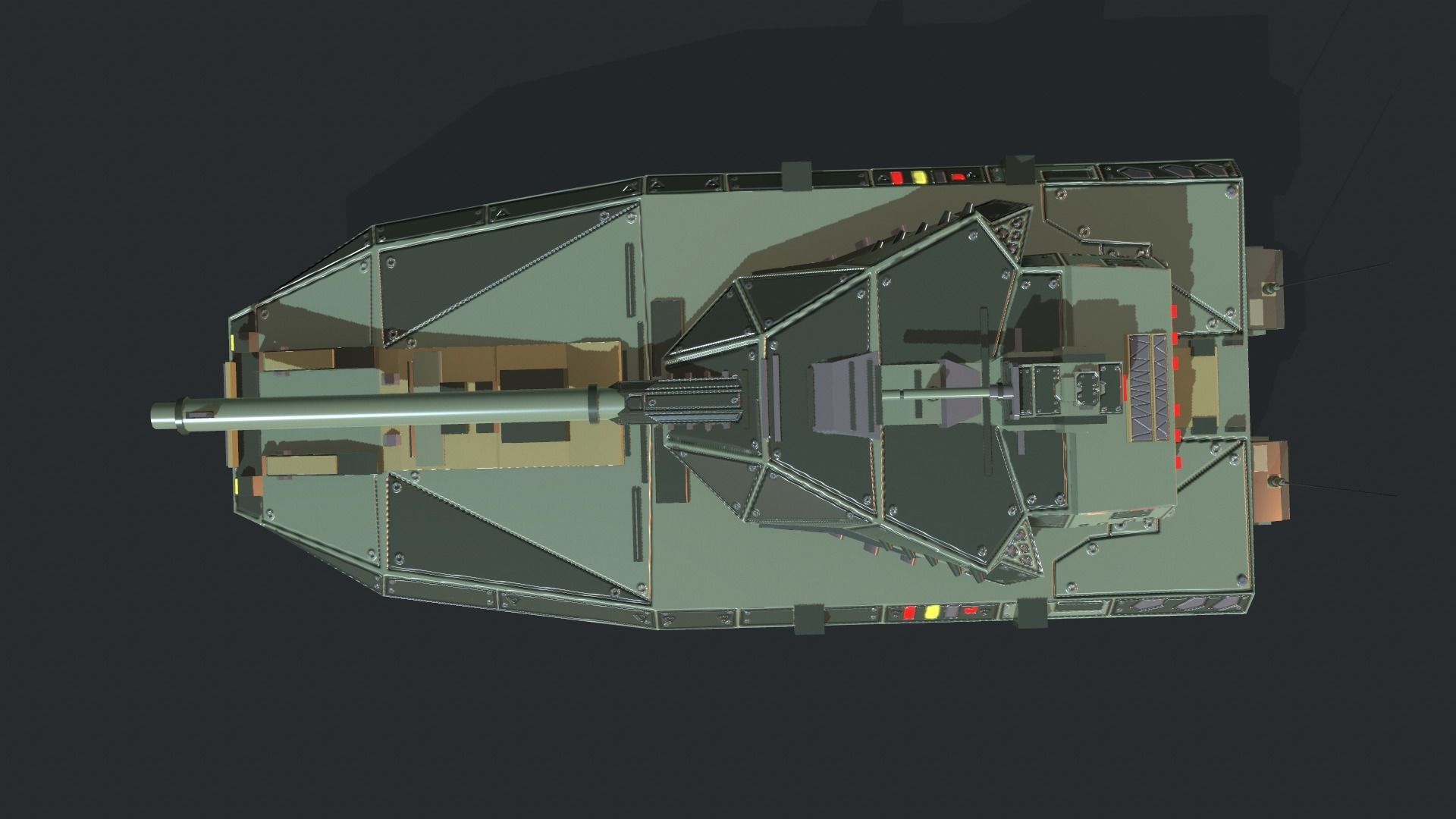 Warp A2 Predtaror Tank Assault Gim Low-poly 3D model_4