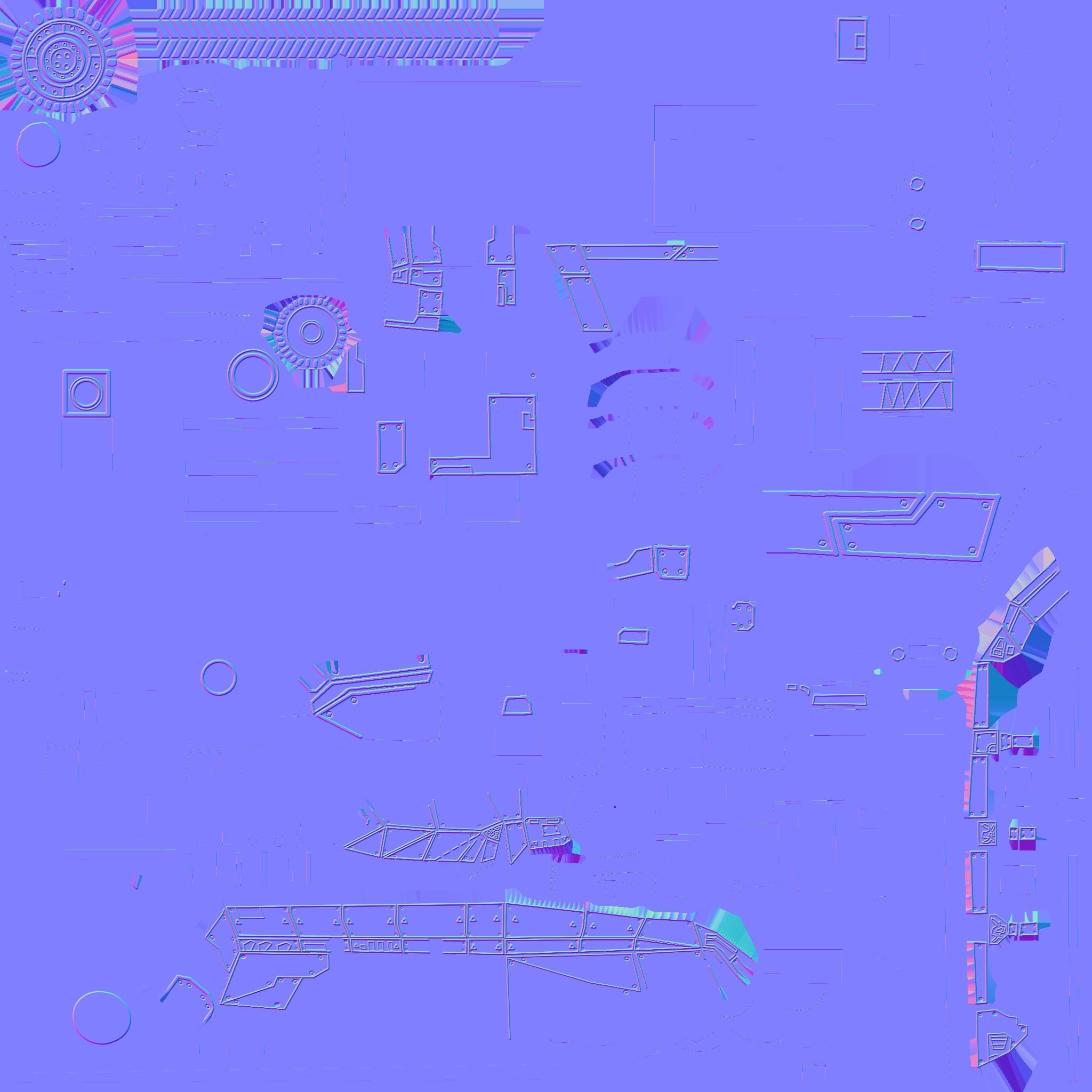 Warp A2 Predtaror Tank Assault Gim Low-poly 3D model_25