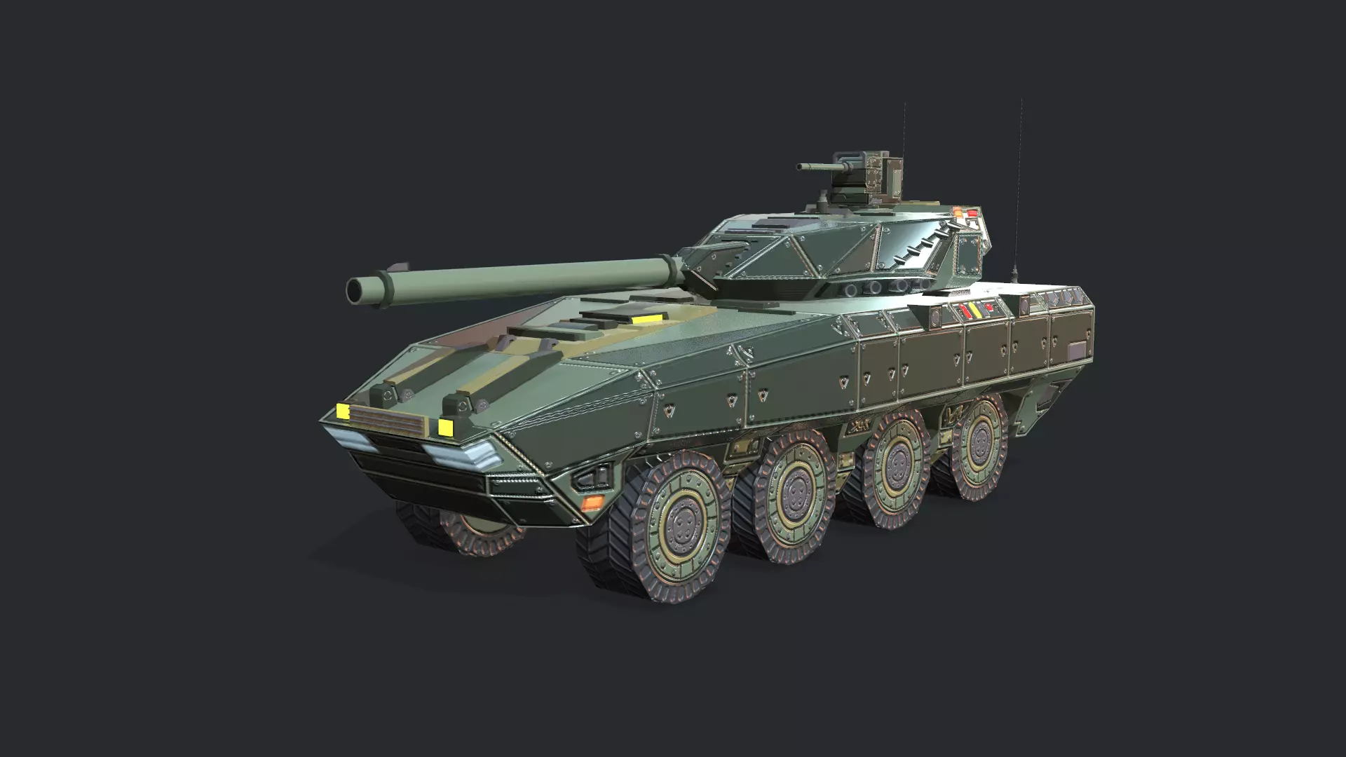 Warp A2 Predtaror Tank Assault Gim Low-poly 3D model_0