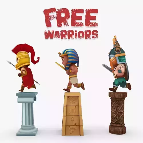 Free Ancient Warriors Free low-poly 3D model
