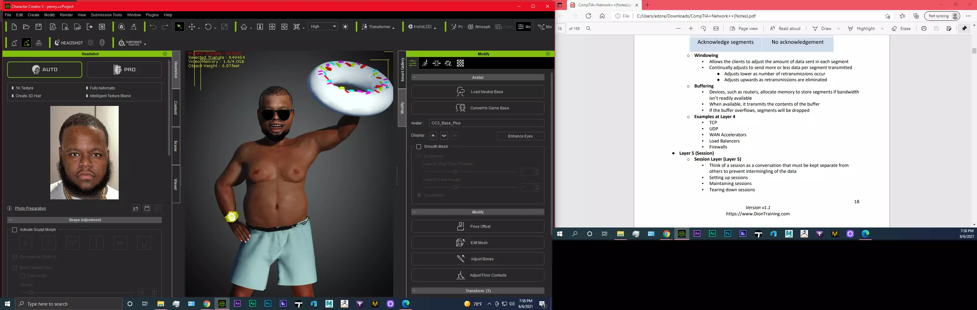 moai print computer screen showing man in swimsuit Free 3D print model