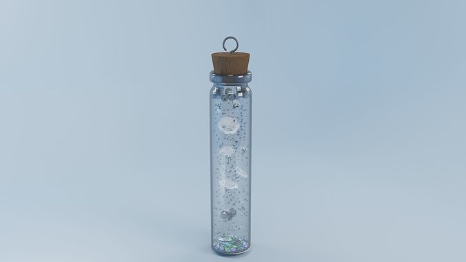 Beautiful epoxy resin jar 3D model