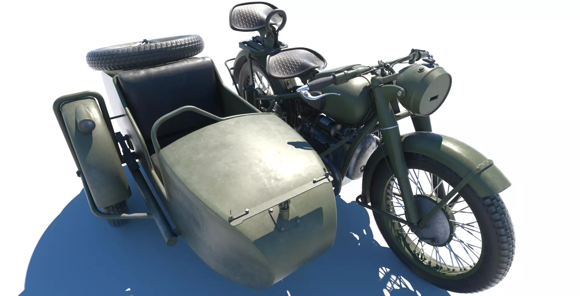 Dnepr M-72 Low-poly 3D model_0