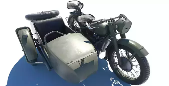 Dnepr M-72 Low-poly 3D model