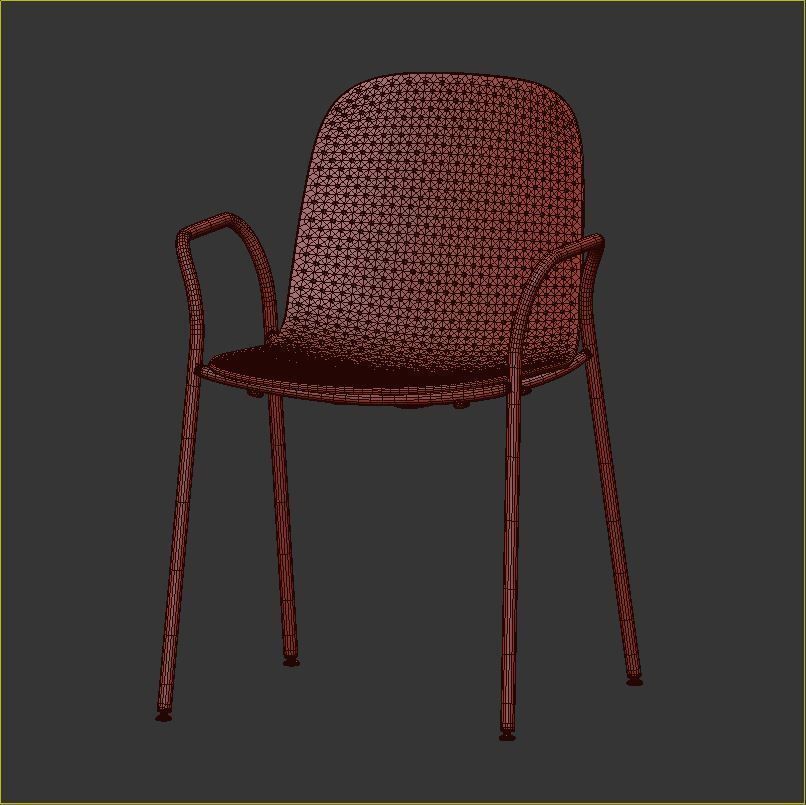 Hay table and chairs set 3 3D model_8