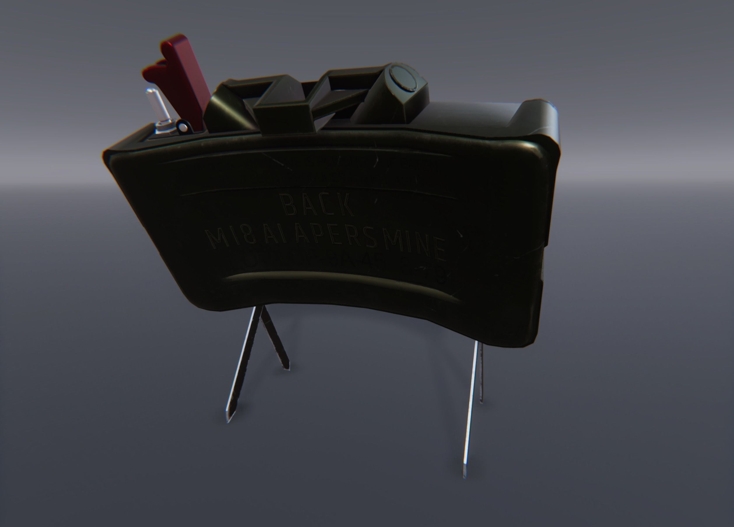 Claymore - M18 Mine Low-poly 3D model_4