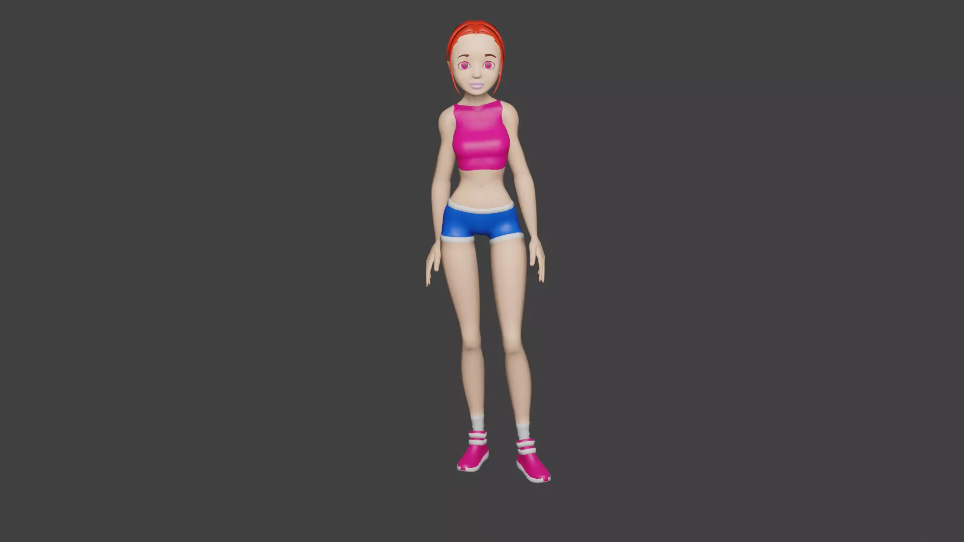 Girl Sport Free low-poly 3D model