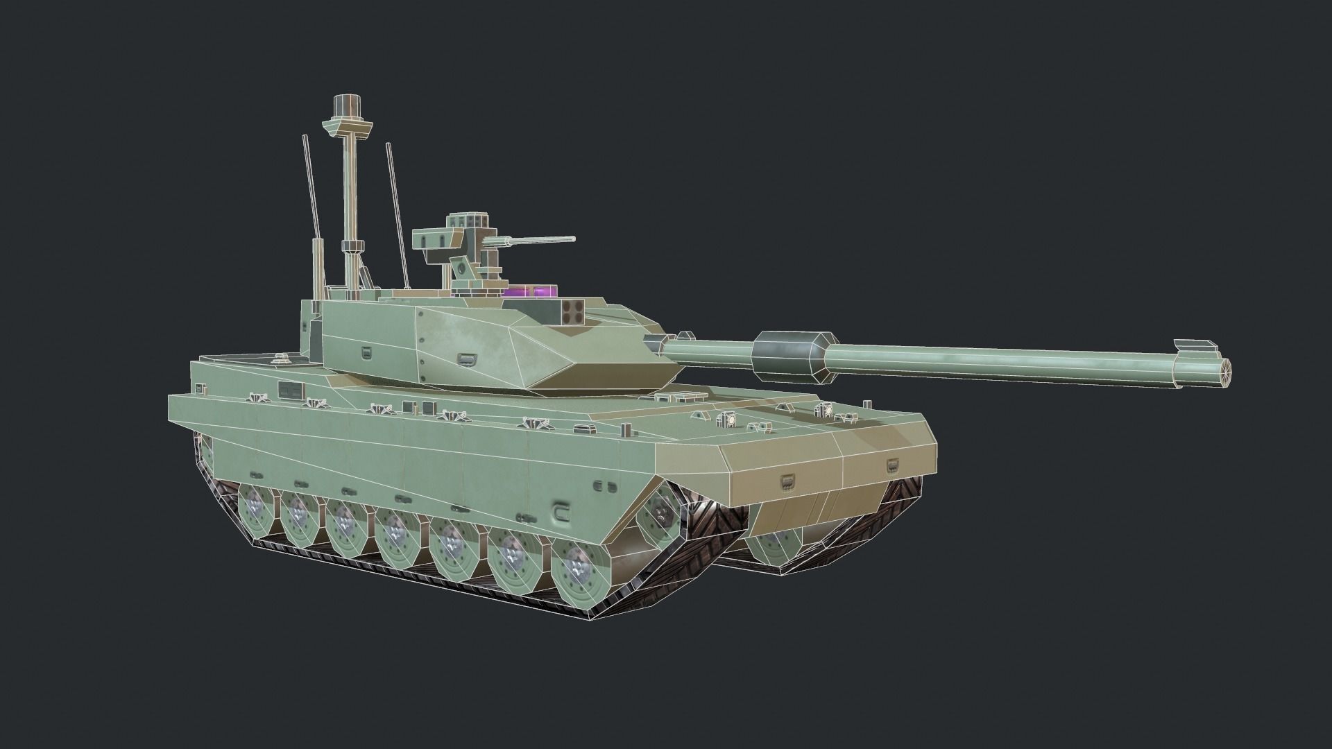 Tanks For RTS Game Pack 2 Low-poly 3D model_24