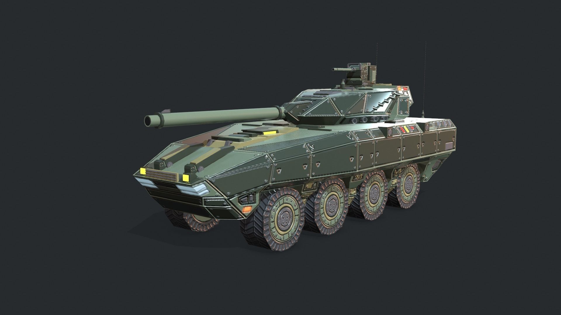 Tanks For RTS Game Pack 2 Low-poly 3D model_92