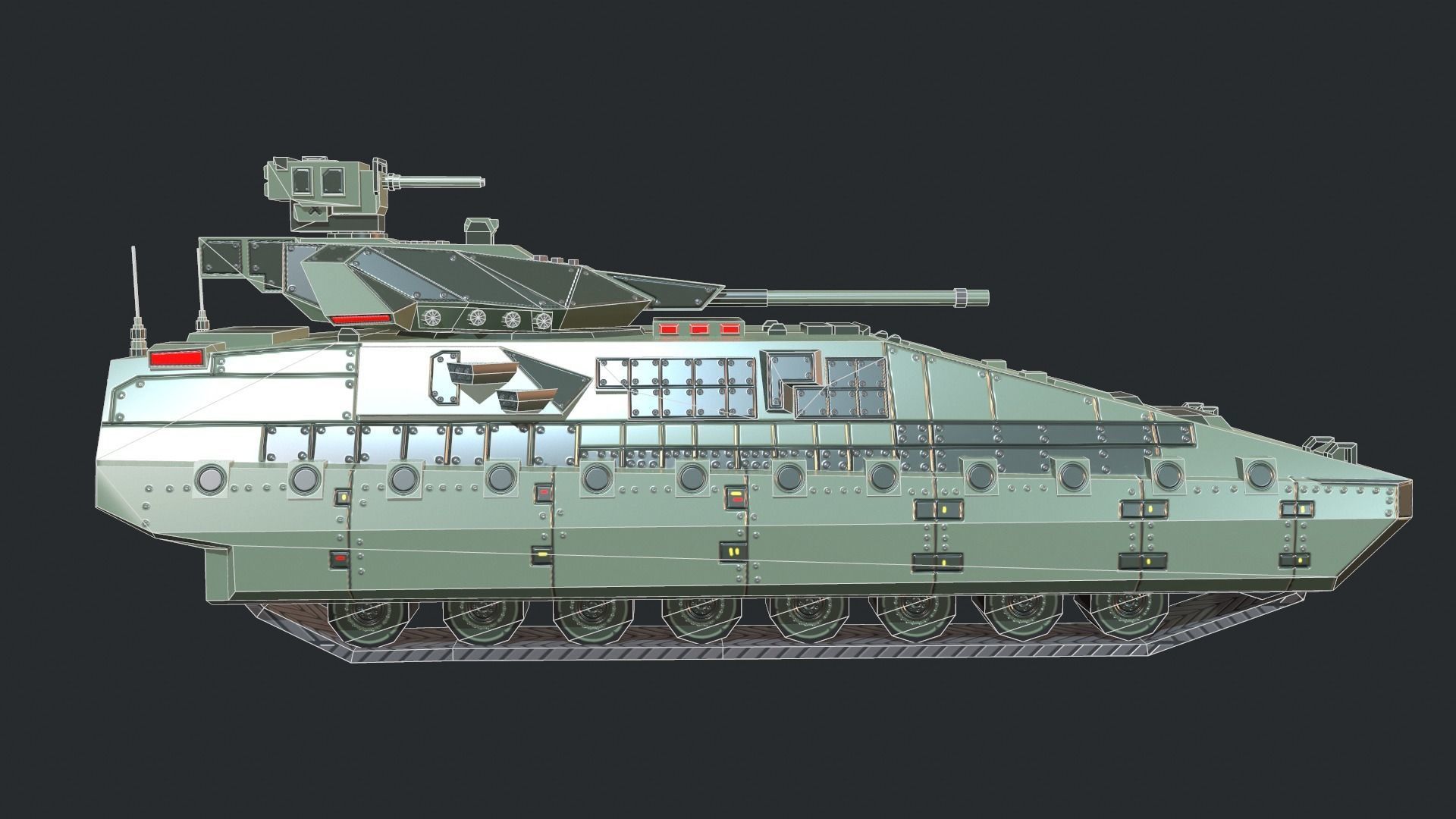 Tanks For RTS Game Pack 2 Low-poly 3D model_85