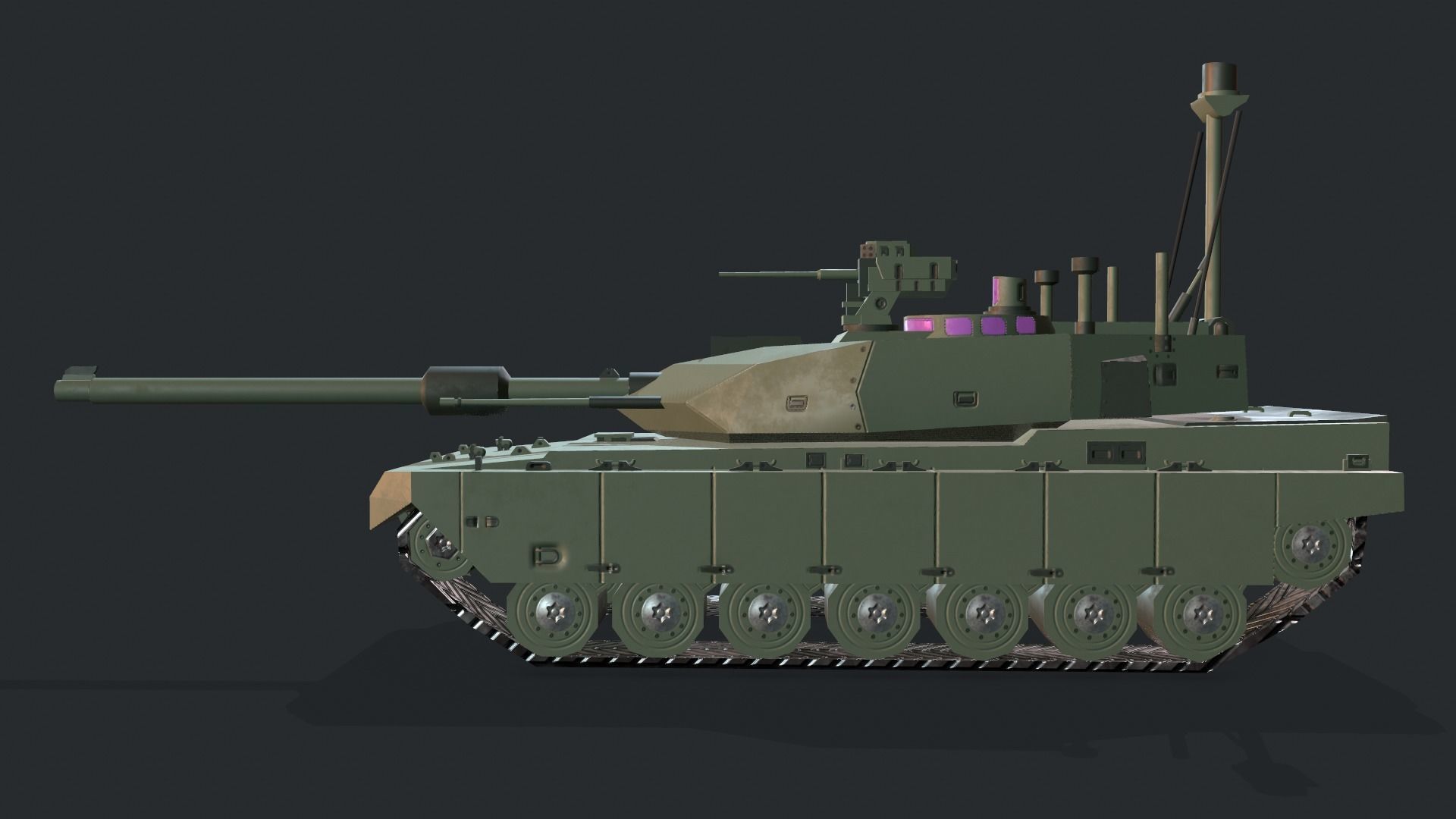 Tanks For RTS Game Pack 2 Low-poly 3D model_21