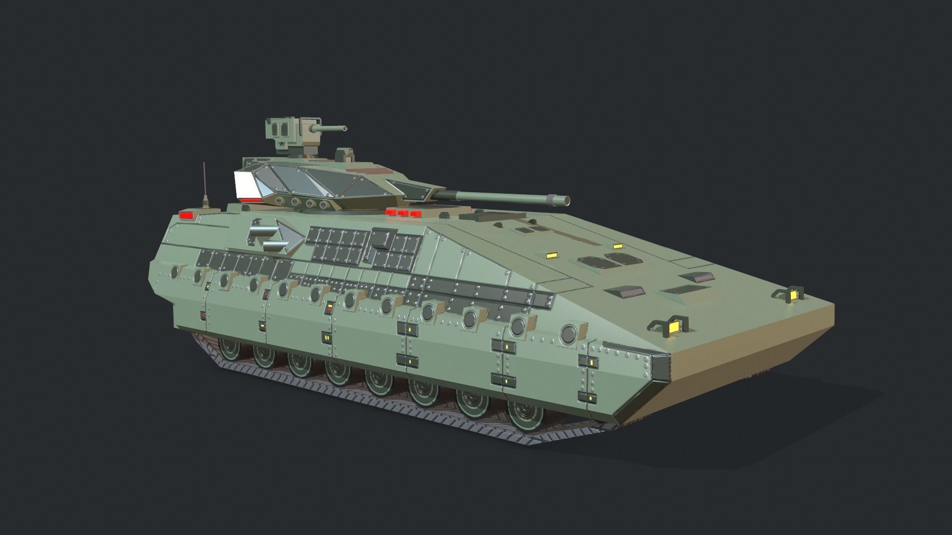 Tanks For RTS Game Pack 2 Low-poly 3D model_76