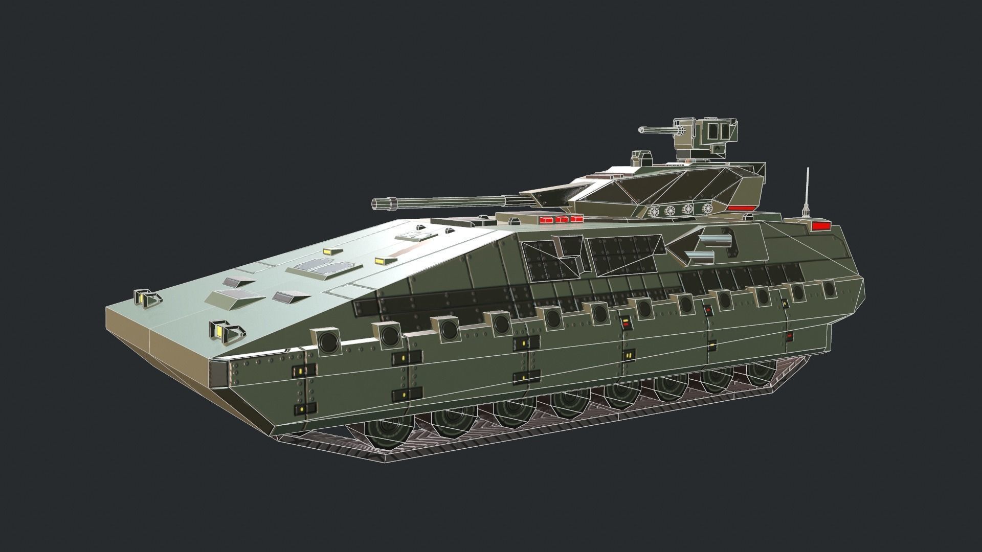 Tanks For RTS Game Pack 2 Low-poly 3D model_75