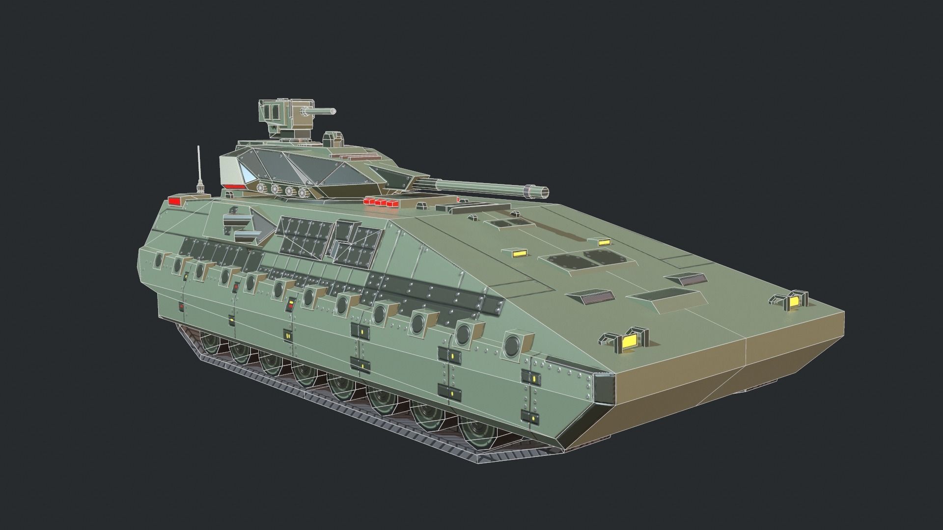 Tanks For RTS Game Pack 2 Low-poly 3D model_83
