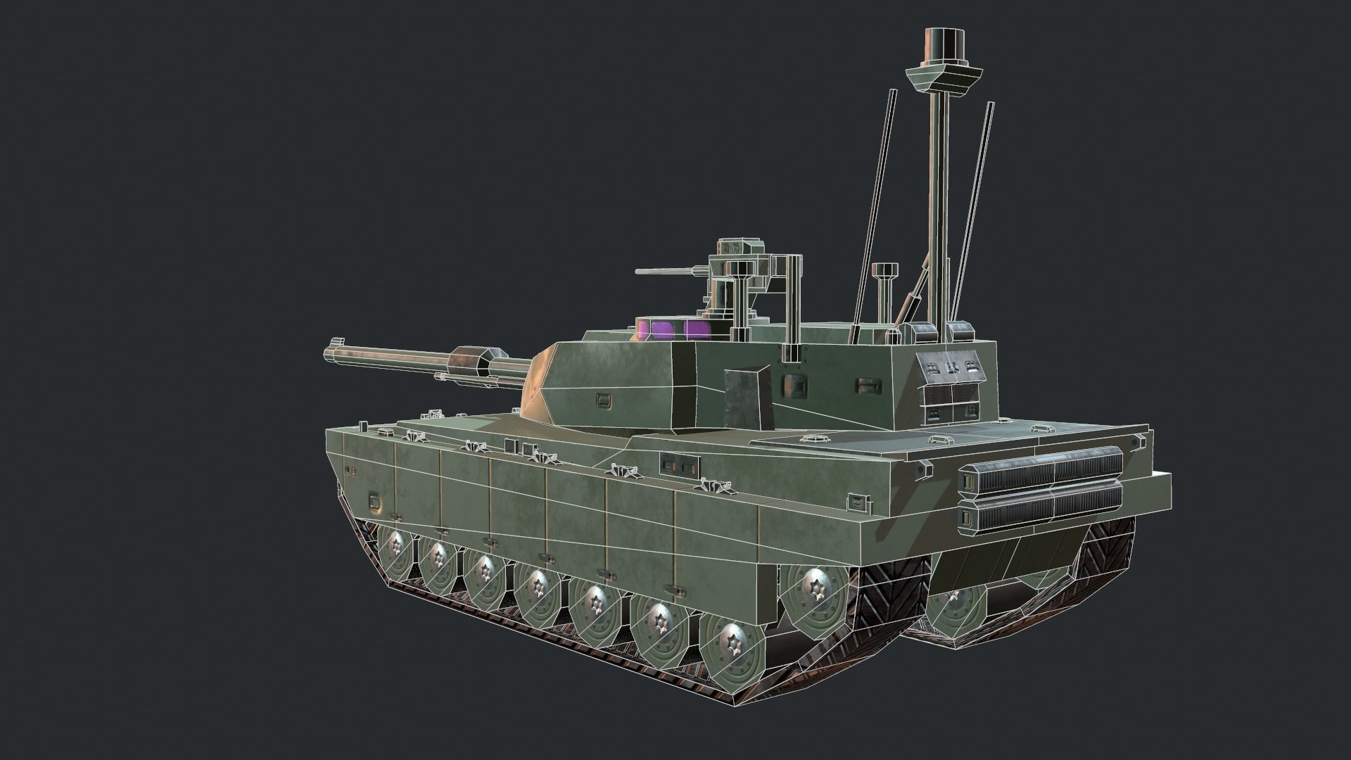 Tanks For RTS Game Pack 2 Low-poly 3D model_41