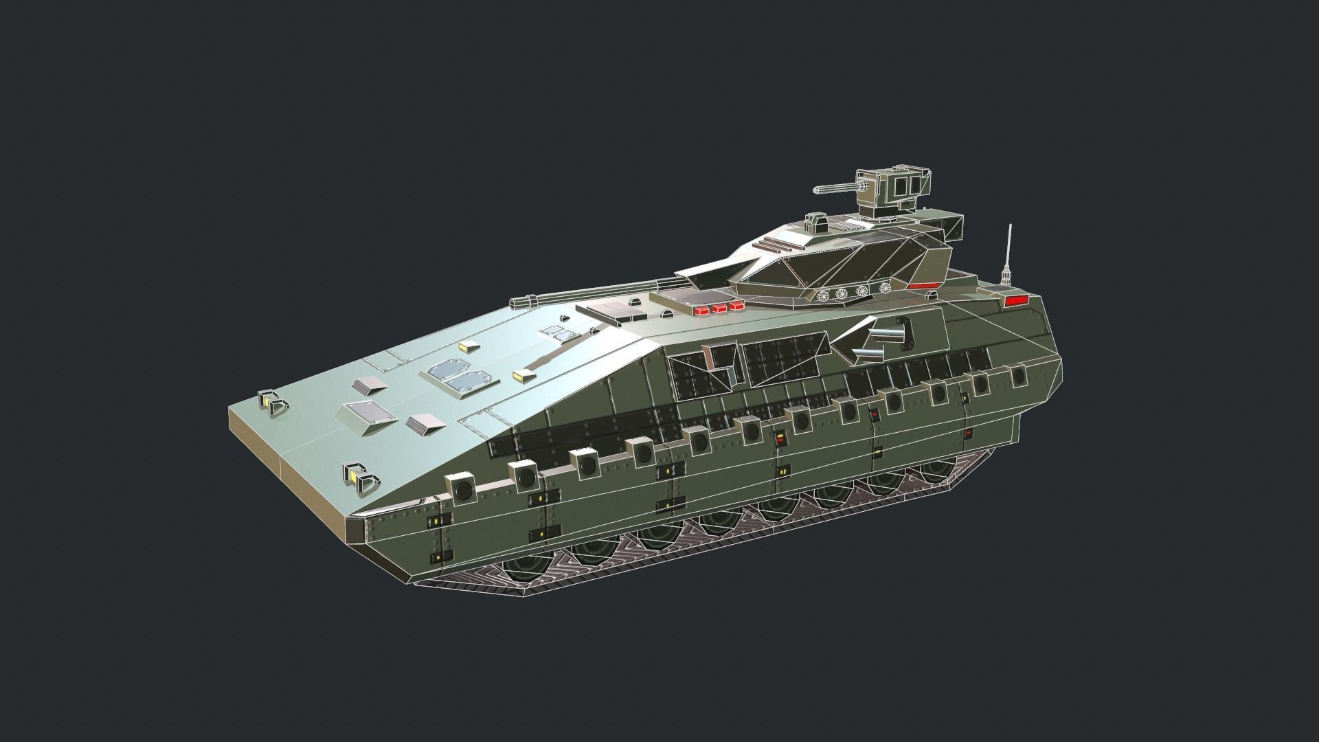 Tanks For RTS Game Pack 2 Low-poly 3D model_79
