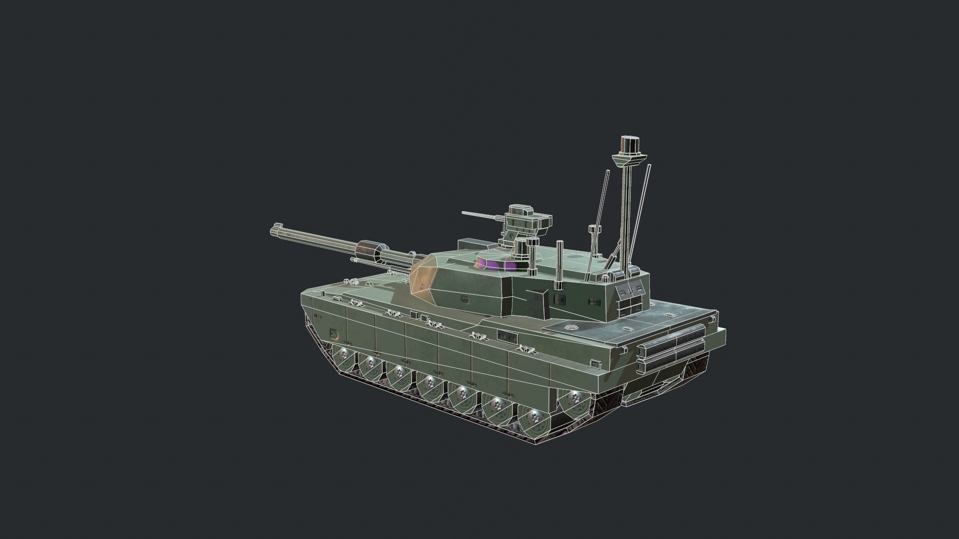 Tanks For RTS Game Pack 2 Low-poly 3D model_36