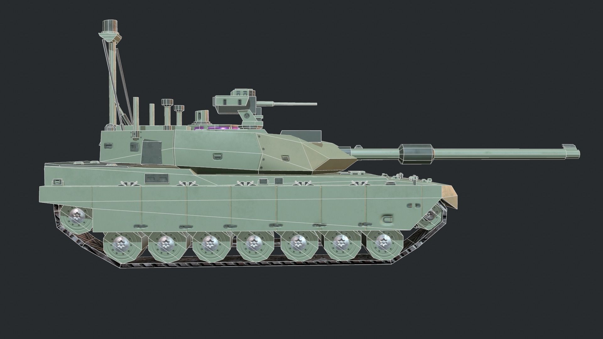 Tanks For RTS Game Pack 2 Low-poly 3D model_30
