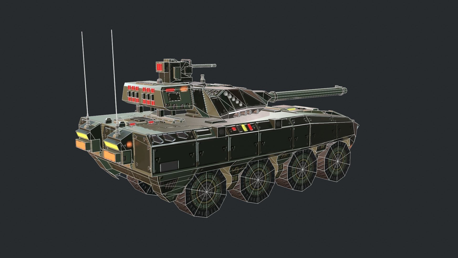 Tanks For RTS Game Pack 2 Low-poly 3D model_100