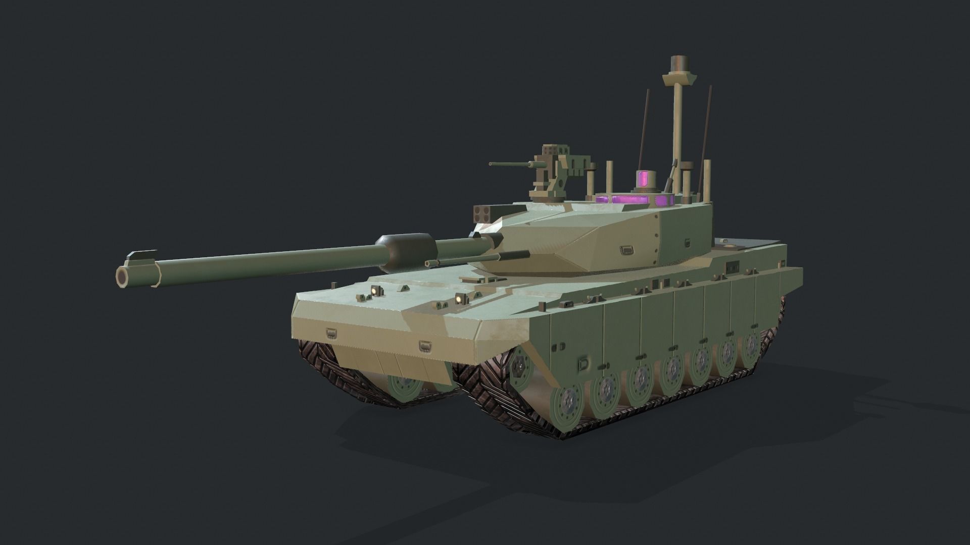 Tanks For RTS Game Pack 2 Low-poly 3D model_17