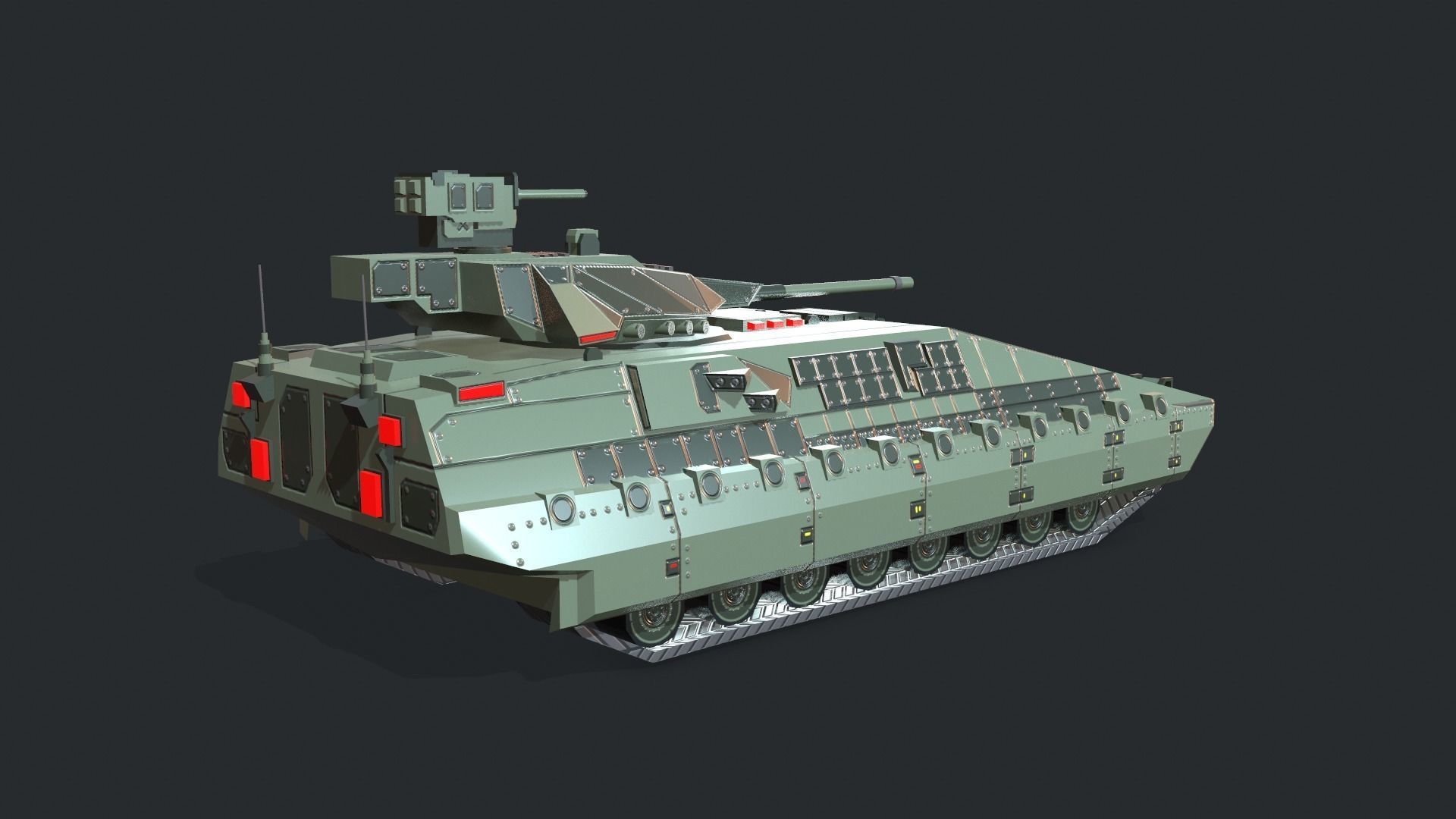 Tanks For RTS Game Pack 2 Low-poly 3D model_71