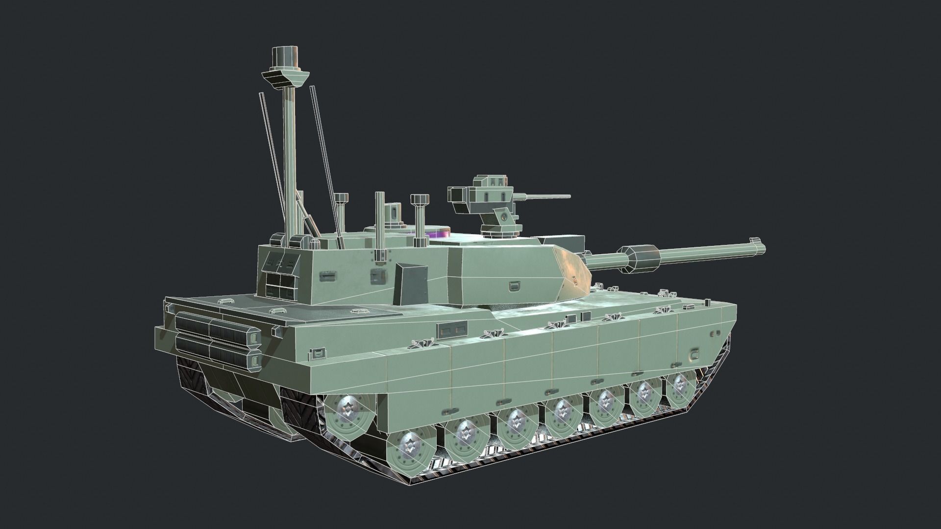 Tanks For RTS Game Pack 2 Low-poly 3D model_37