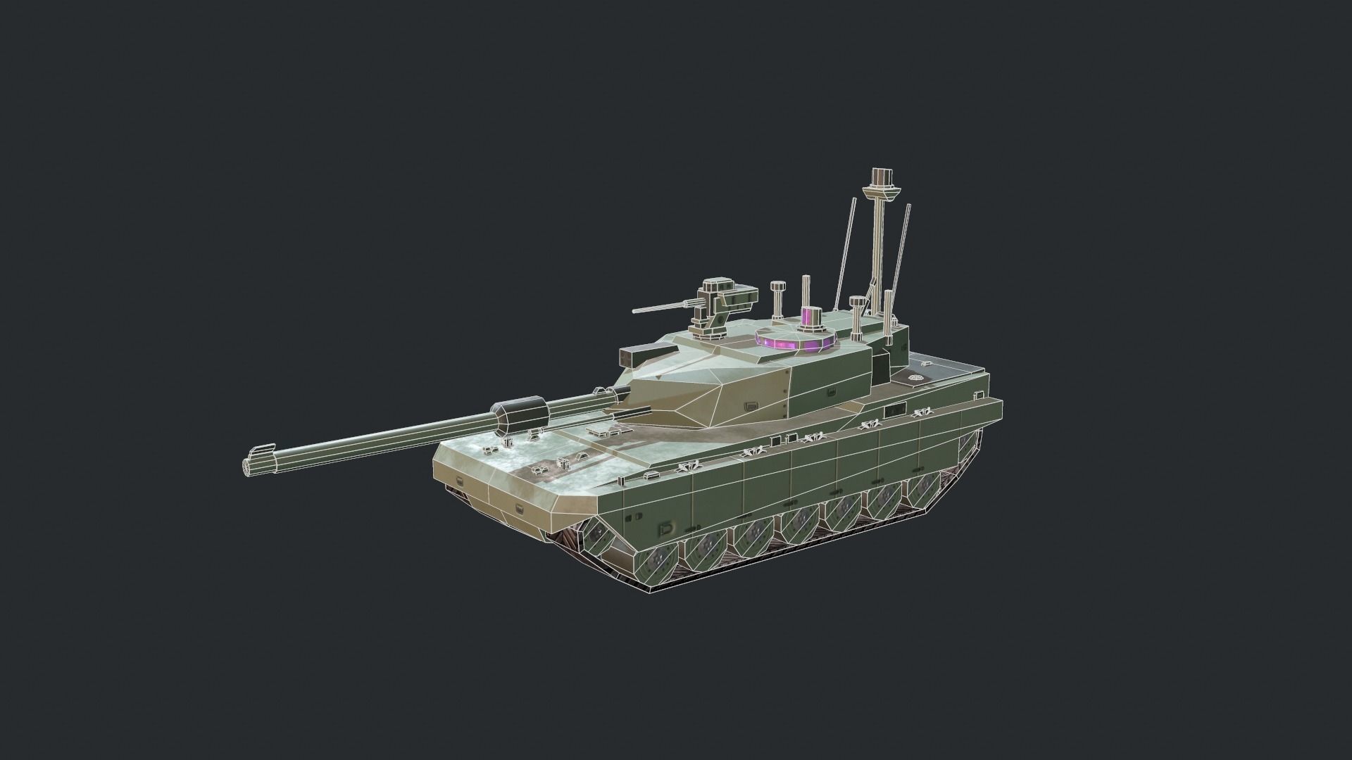 Tanks For RTS Game Pack 2 Low-poly 3D model_35