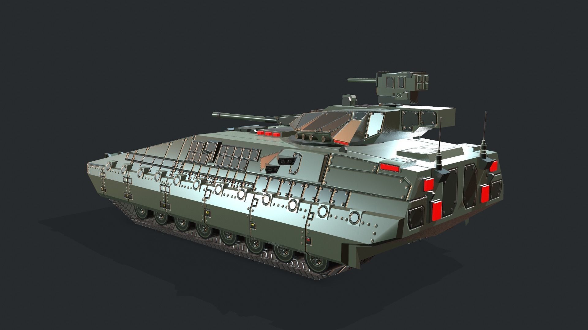 Tanks For RTS Game Pack 2 Low-poly 3D model_87