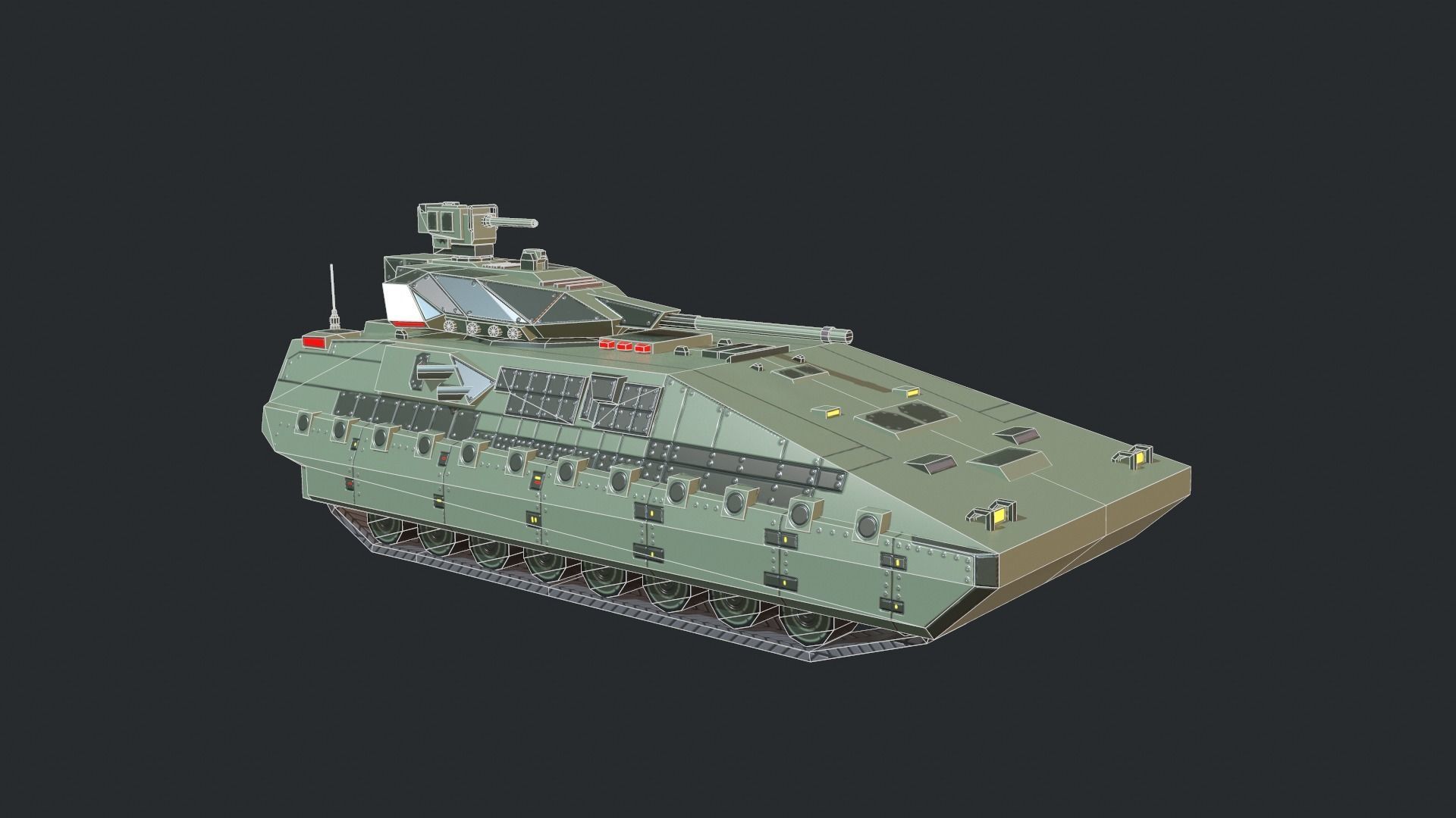 Tanks For RTS Game Pack 2 Low-poly 3D model_80