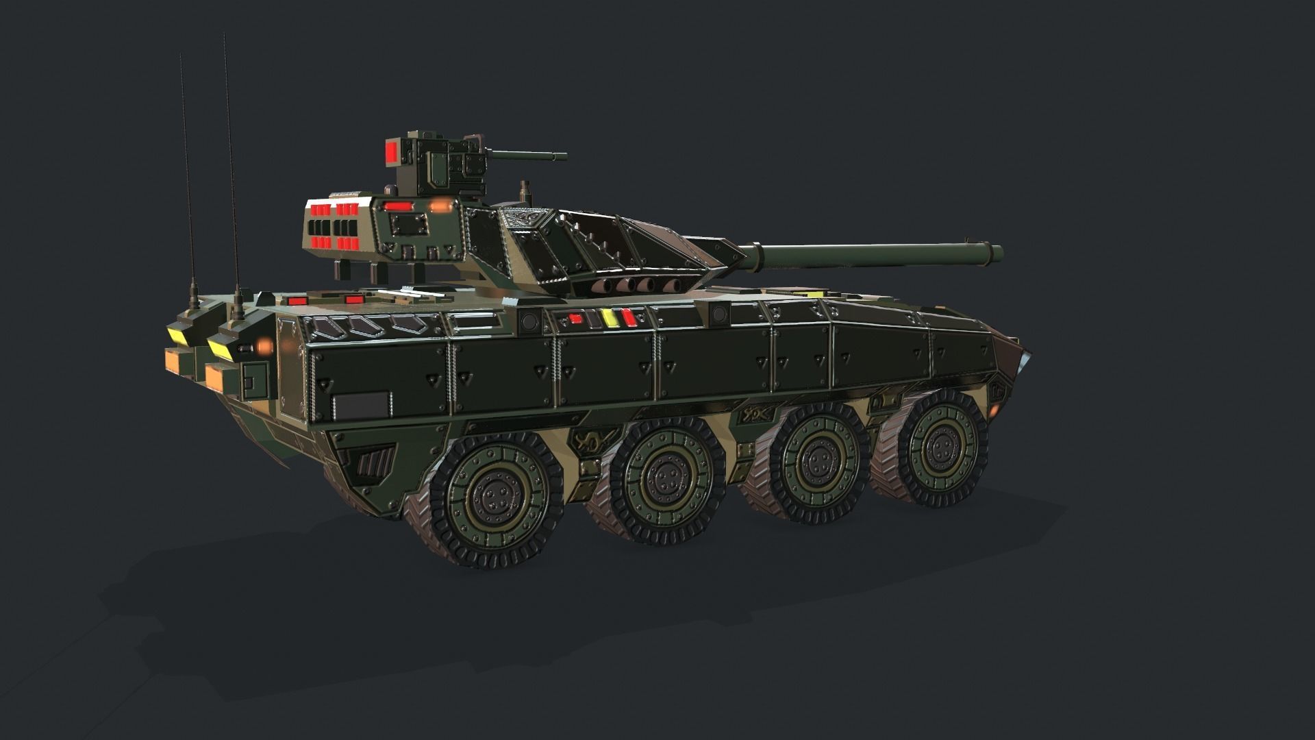 Tanks For RTS Game Pack 2 Low-poly 3D model_90