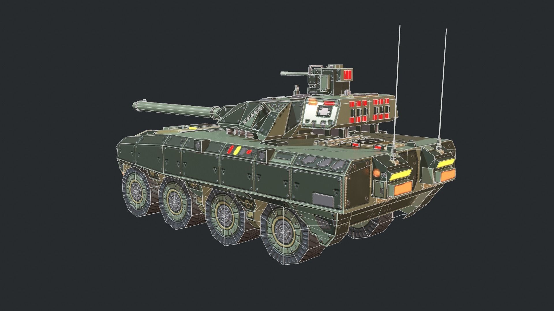 Tanks For RTS Game Pack 2 Low-poly 3D model_102