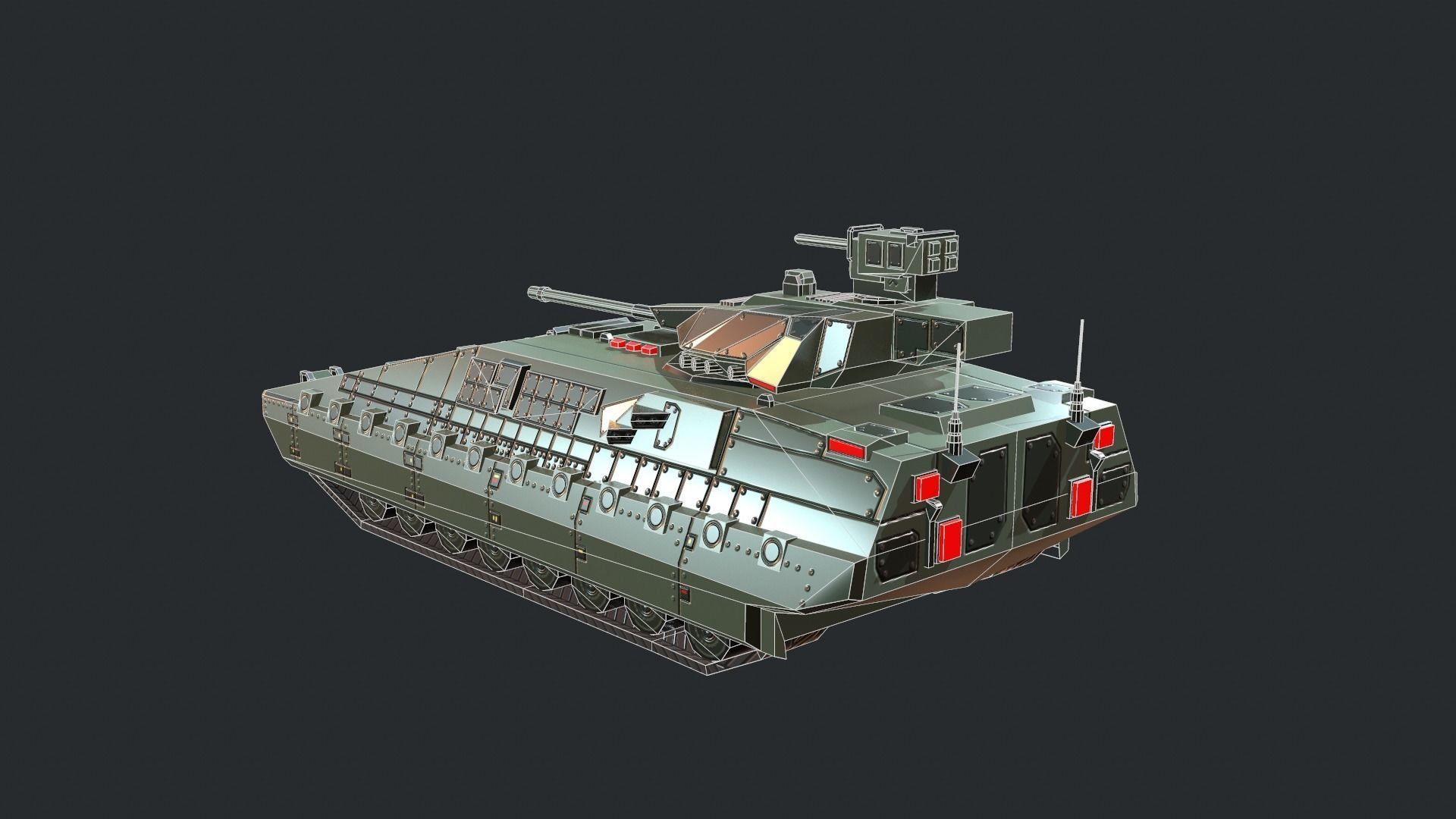 Tanks For RTS Game Pack 2 Low-poly 3D model_78