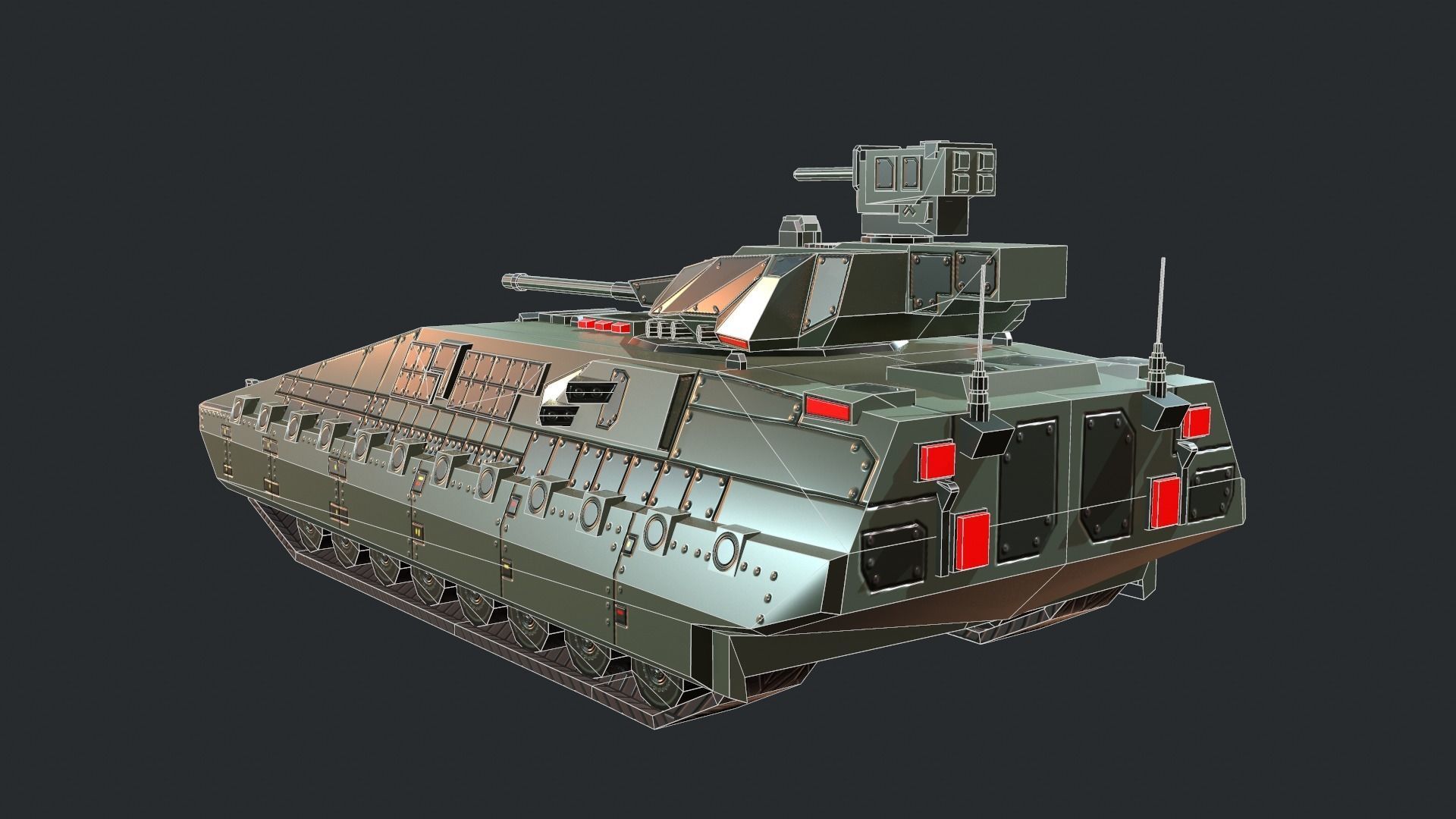 Tanks For RTS Game Pack 2 Low-poly 3D model_86