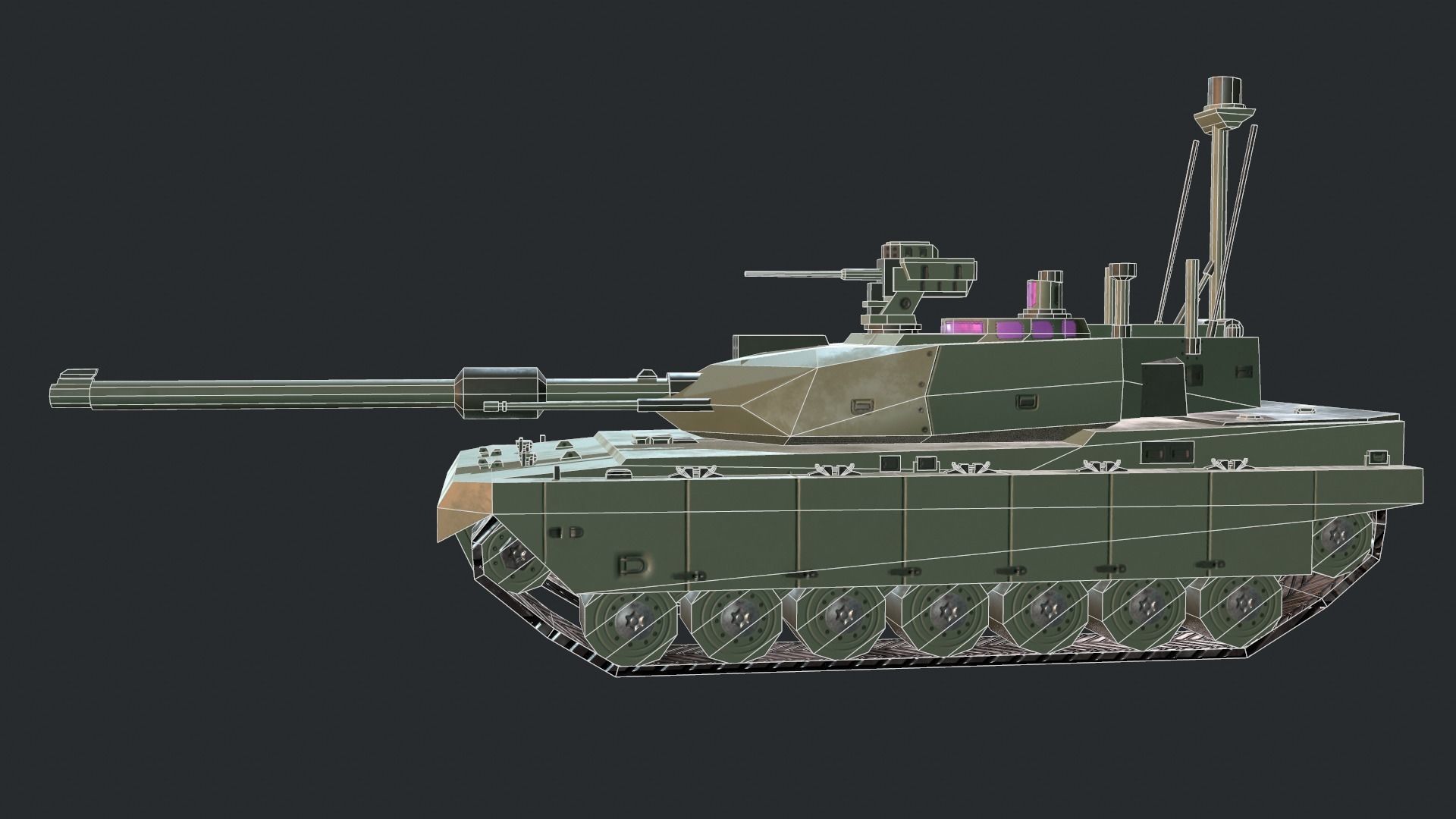 Tanks For RTS Game Pack 2 Low-poly 3D model_32