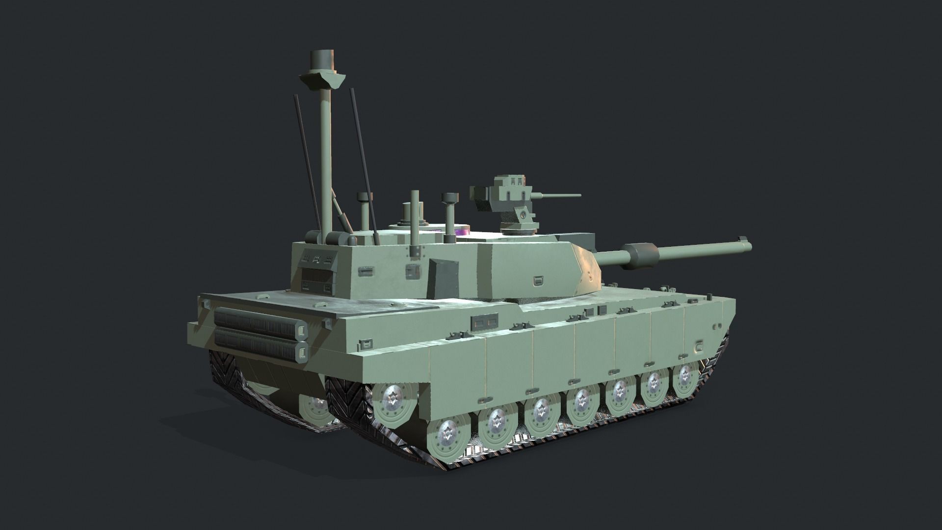 Tanks For RTS Game Pack 2 Low-poly 3D model_15