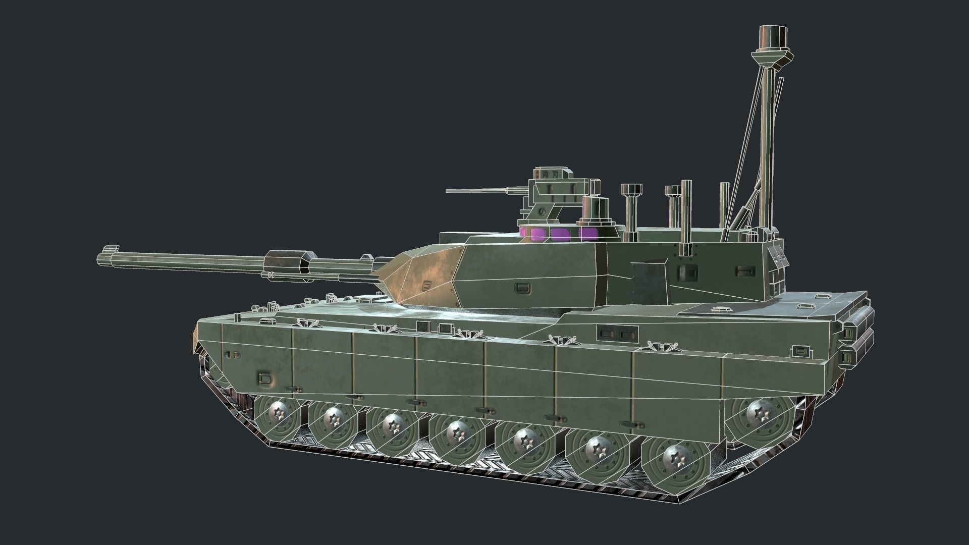 Tanks For RTS Game Pack 2 Low-poly 3D model_33