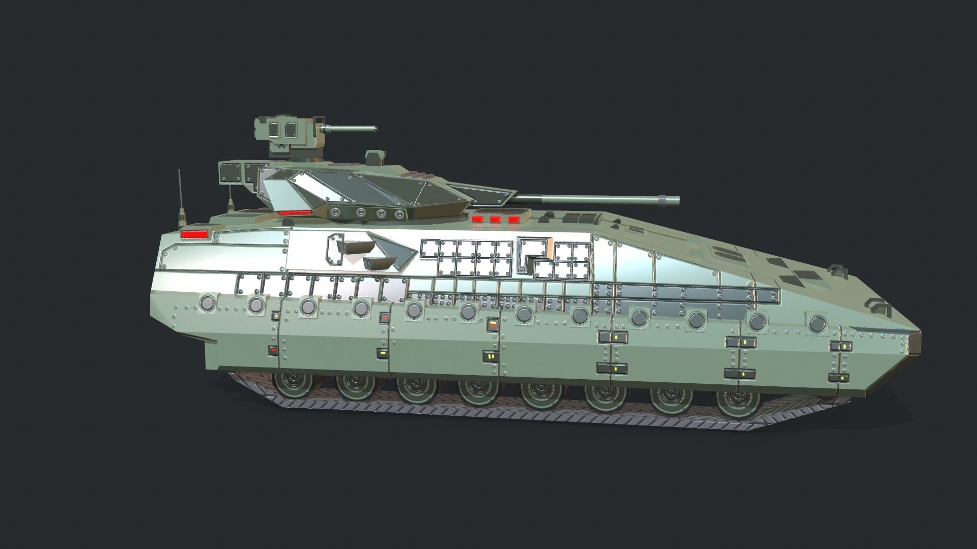 Tanks For RTS Game Pack 2 Low-poly 3D model_70