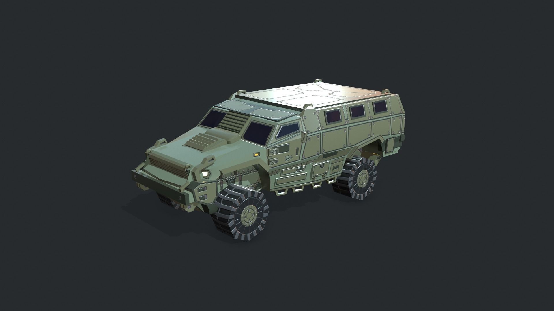 Tanks For RTS Game Pack 2 Low-poly 3D model_42