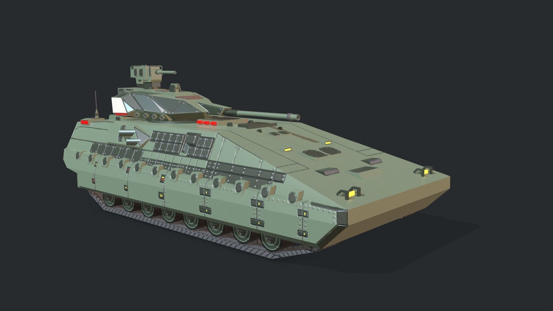 Tanks For RTS Game Pack 2 Low-poly 3D model_74