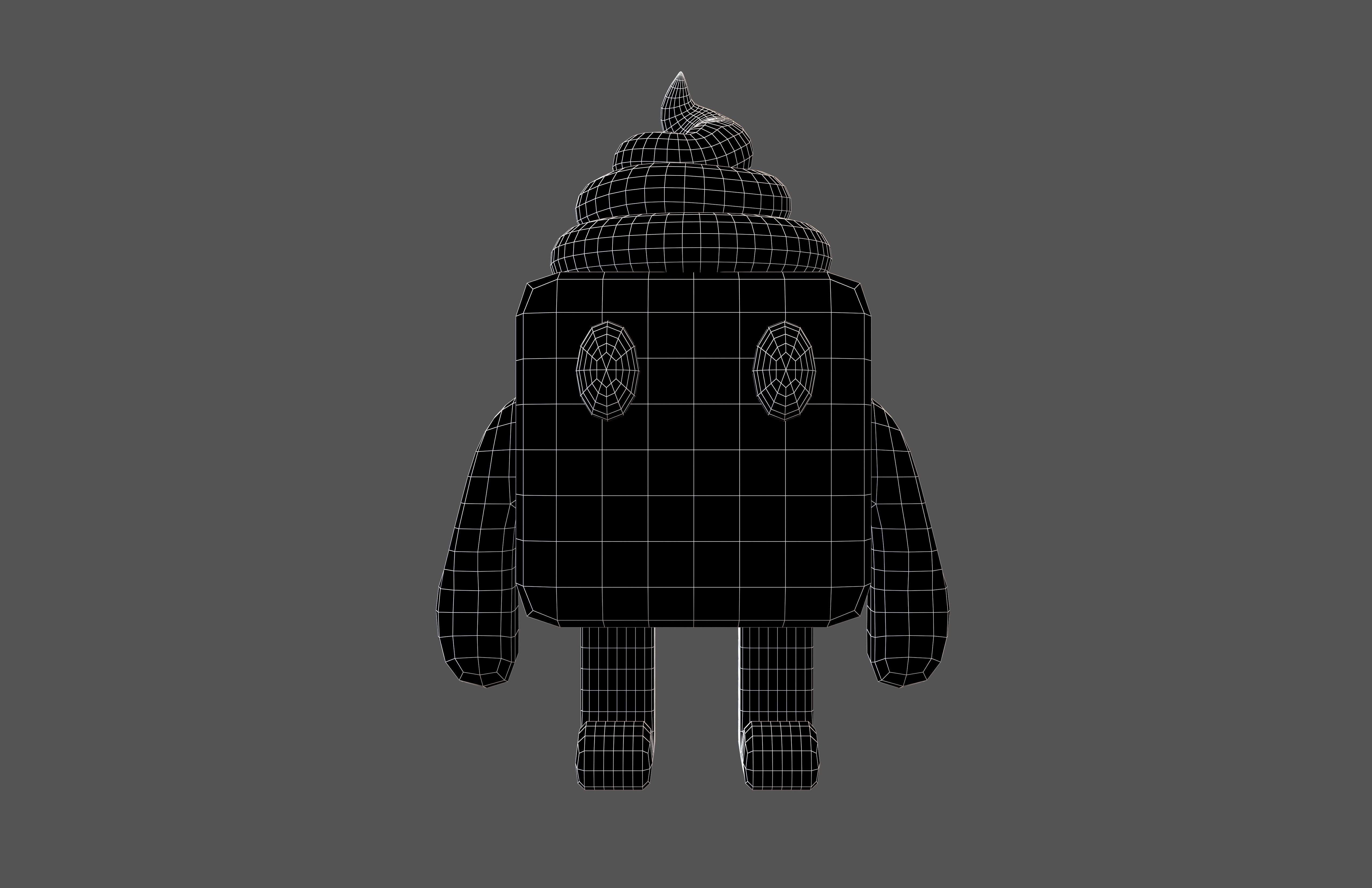 Cube Character 00005 PuPuMan Low-poly 3D model_5