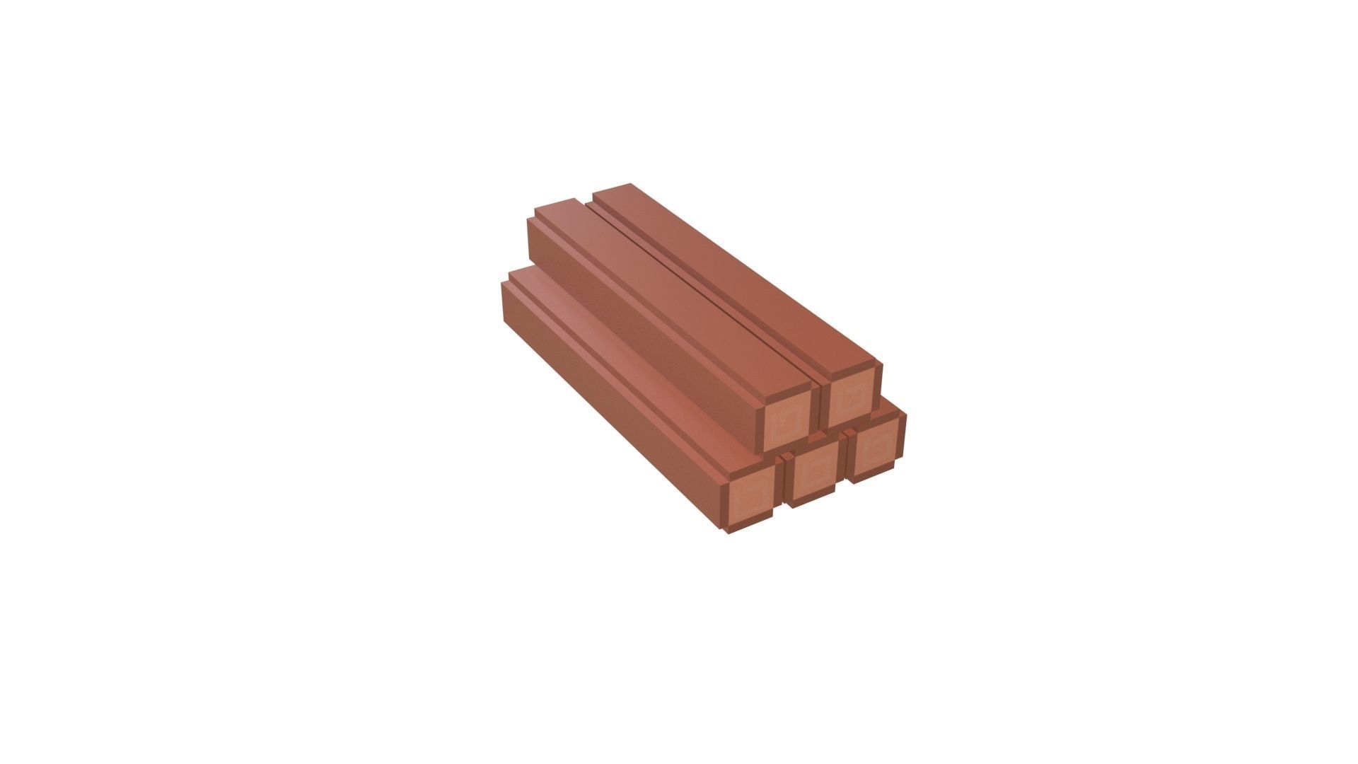 Voxel Wood Log v1 001 Low-poly 3D model_65